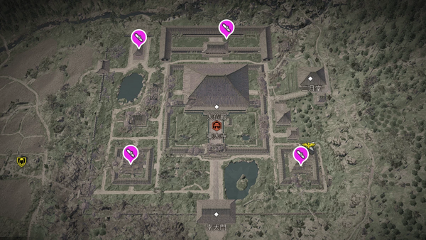 東大寺（アサクリ）の紙片map