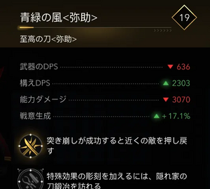 青緑の風＜弥助＞・効果