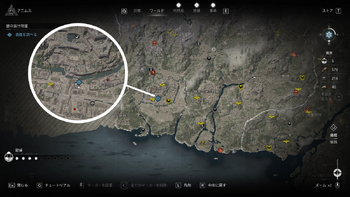 抜け荷屋の頭の手掛かり：酒蔵を調べる・地図