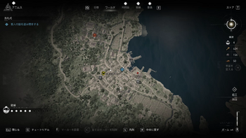 客人の話を盗み聞きする・地図