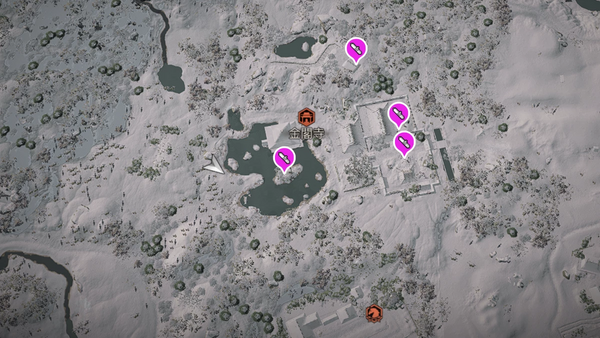 金閣寺（アサクリ）の紙片map