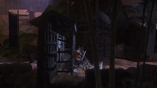 芝居・勇士パート：ダッシュで扉を突き破る