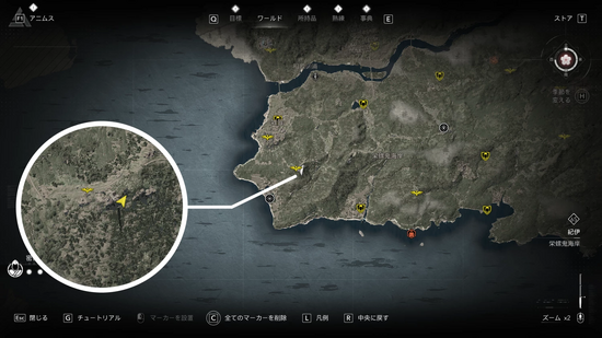 和を乱すの剣（鍔）の場所・地図