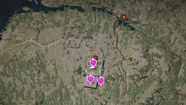 感応寺（アサクリ）の紙片map