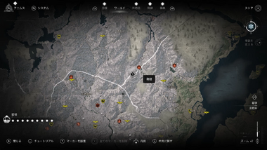 「難題」の発生場所・地図