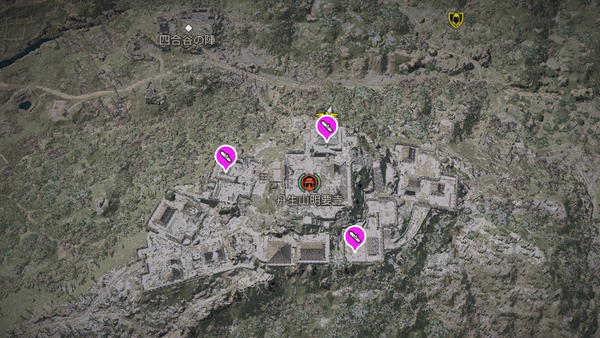 丹生山明要寺（アサクリ）の紙片map