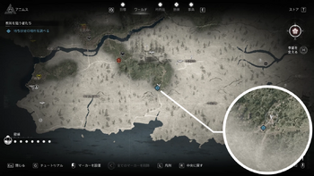 犬丸の居場所手掛かり・地図