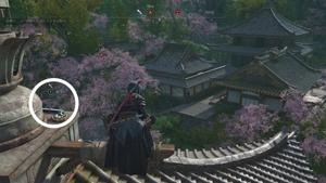如意輪寺（アサクリ）の紙片の場所2