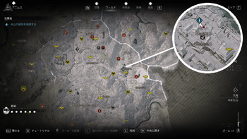 秋山の密偵の居場所・地図