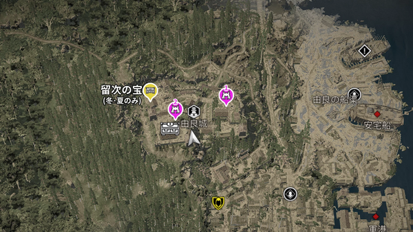 由良城・侍大将の居場所