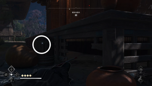 根来寺境内（アサクリ）の紙片の場所3