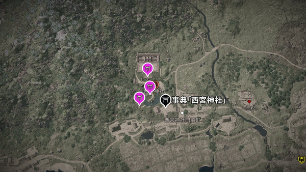 西宮神社（アサクリ）の参拝map