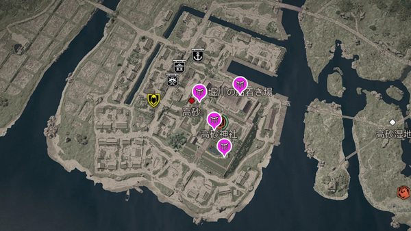 高砂神社（アサクリ）の参拝map