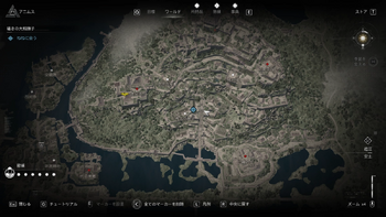 秀吉の居宅で明智兵を倒す・地図