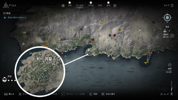 野盗の頭目の居場所・地図