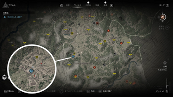 葛城の密偵の手掛かり・地図