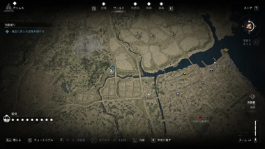 借金に苦しむ足軽の居場所・地図