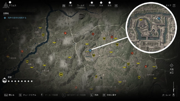 筒井の密偵の居場所・地図