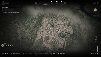 内門への道中で道具を補充・地図