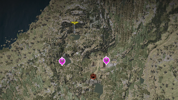 産宮神社（アサクリ）の参拝map