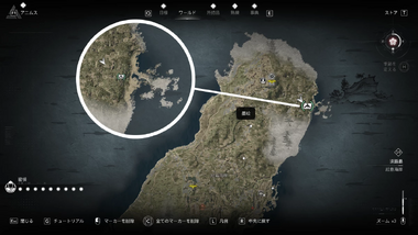 墨絵（江島）・地図