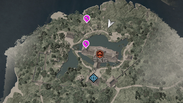 平等院（アサクリ）の紙片map