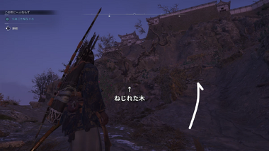 ねじれた木の場所