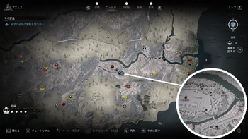 夜叉の居場所の手掛かり・地図