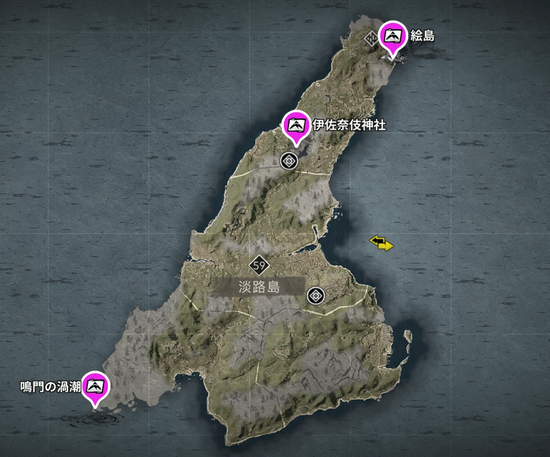 淡路の墨絵ポイント