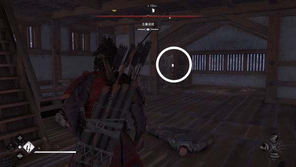 玄蕃尾城の家紋の場所