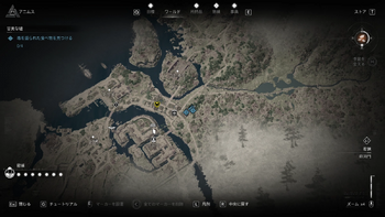 毒を盛られた食べ物を調べる・地図