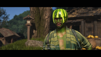 西瓜の化け物勝利