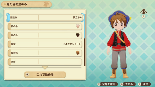 主人公の見た目