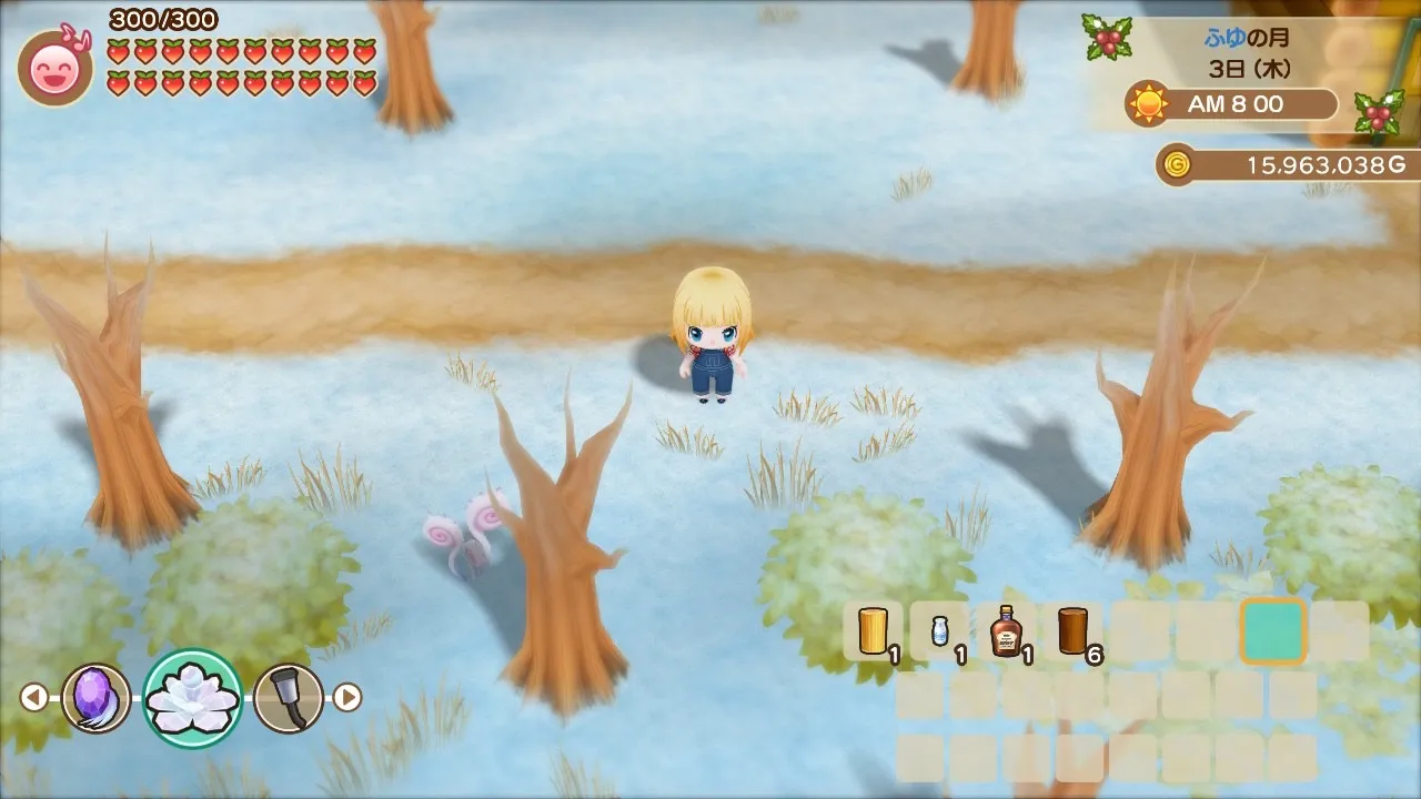 白い草の採取場所