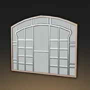 アーチ型の格子窓