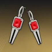 【匠】無常の緋石の耳飾り