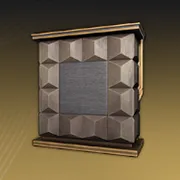 格子模様の暖炉