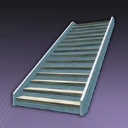 海辺の木製はしご