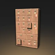 多段式の小さな食器棚