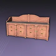 レトロな長方形の収納棚