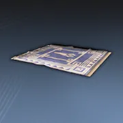 青色の四角いじゅうたん