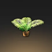 バナナの葉の青い鉢植え・その2