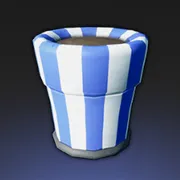 しま模様の植木鉢