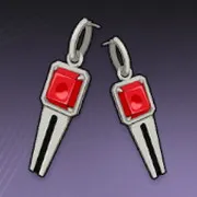 無常の緋石の耳飾り