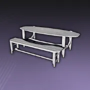 海辺のテーブルと椅子のセット