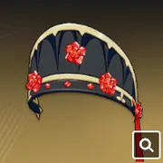 王室の礼服・薔薇・頭飾り