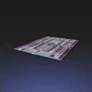 青色の模様のじゅうたん