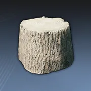 太い切り株のスツール