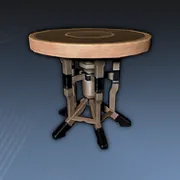 鉄と木の丸テーブル