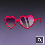 ハートのサングラス・顔飾り
